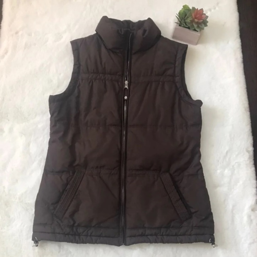 🌻 3/$20 Lined Brown Bubble Vest - Picture 2 of 8